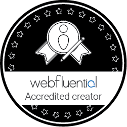 Webfluential accredited creator.