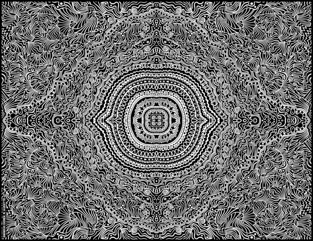 "The Most Profound Contemplation of the Most Secret Things" - Digital manip. of original ink on paper work by Derek R. Audette ©MMXVII (All rights reserved)