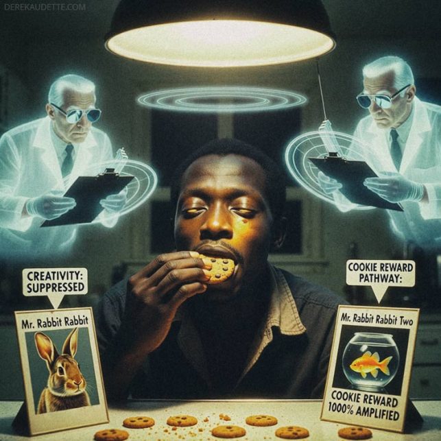 Junta Akiliwombo undergoes a serious of cookielicious CIA mind-control experiments.